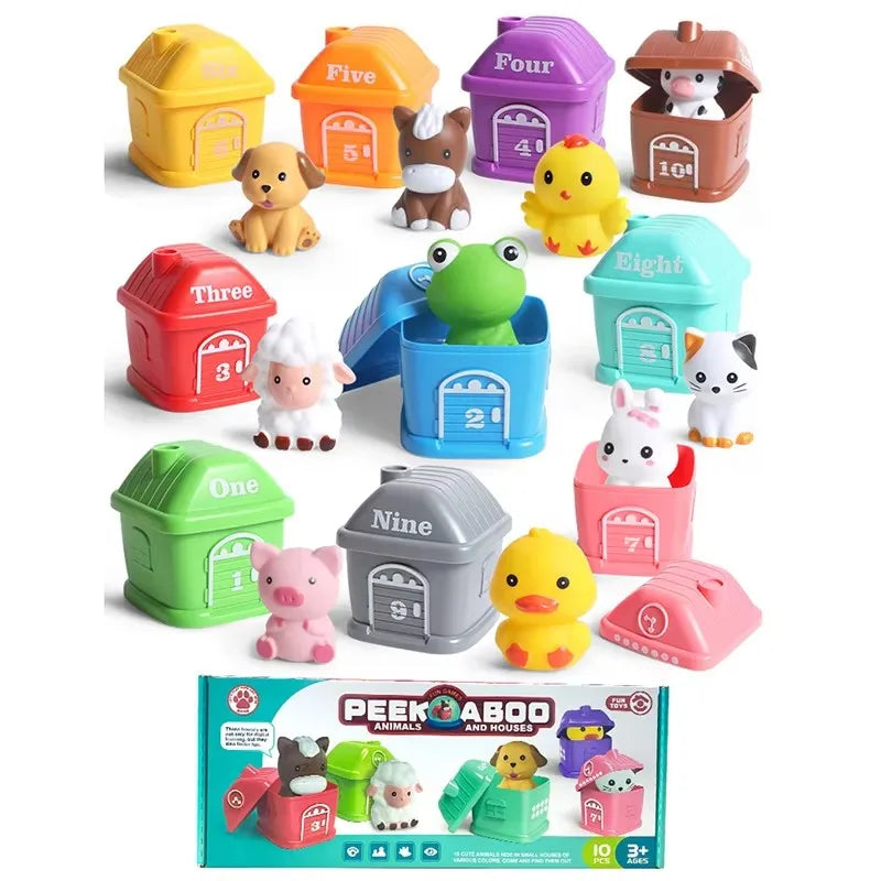 Zibblo Montessori Farm Animal Set 20-Piece — Educational Sorting Toy for Kids