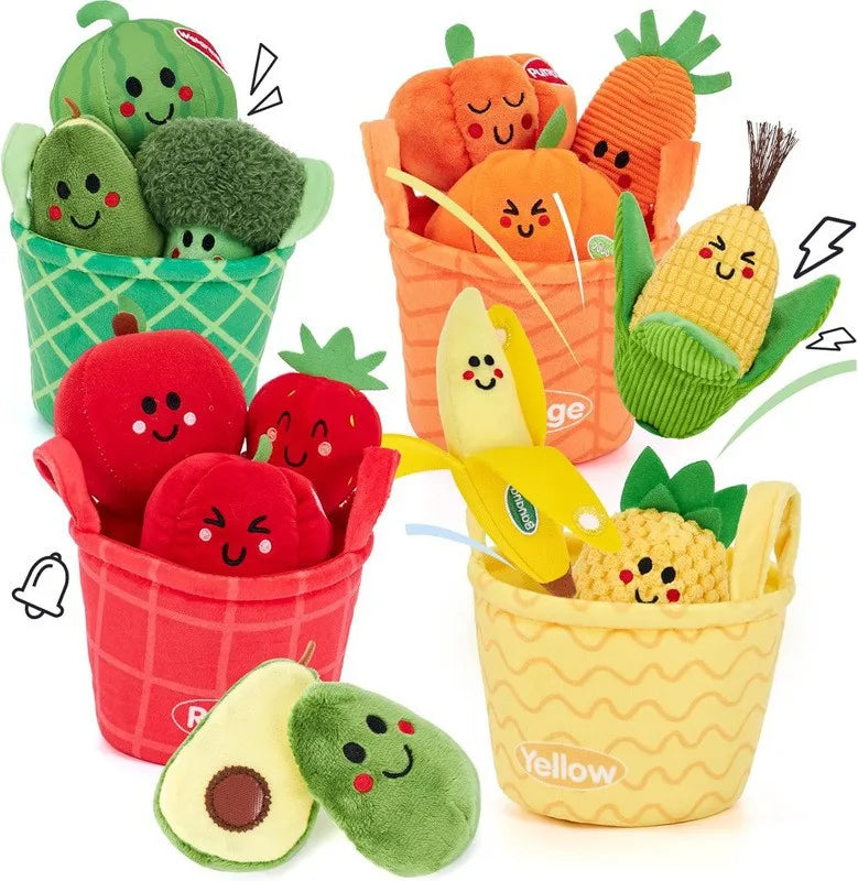 Zibblo Sensory Fruits & Veggies Sorting Set — Montessori Learning Toy for Toddlers
