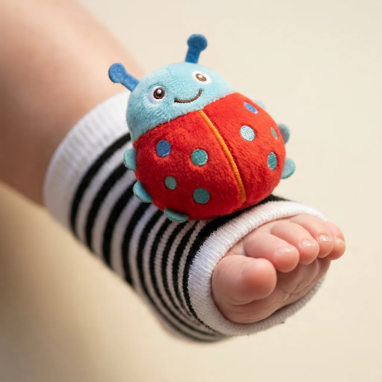 Zibblo Rattle Toy Socks — Sensory Foot Finder Rattle Socks for Babies