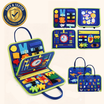 Zibblo Montessori Busy Board — Sensory & Fine Motor Learning Toy for Toddlers
