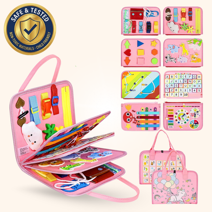 Zibblo Montessori Busy Board — Sensory & Fine Motor Learning Toy for Toddlers