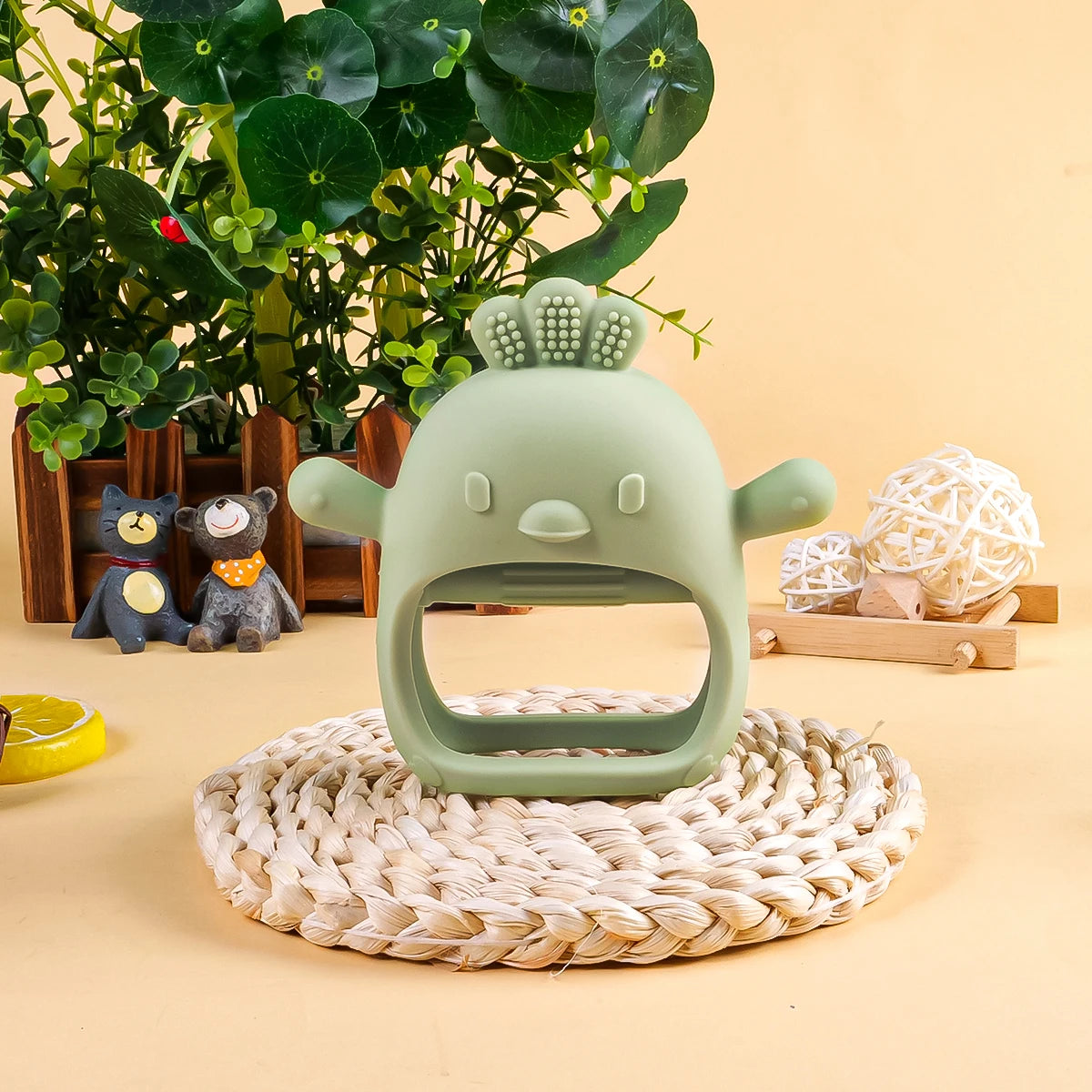 Zibblo Silicone Baby Teether Toy — Soft Food-Grade Teether for Infants