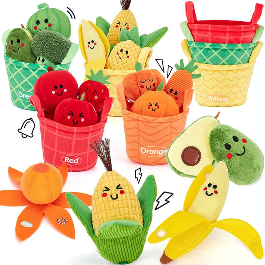 Zibblo Sensory Fruits & Veggies Sorting Set — Montessori Learning Toy for Toddlers