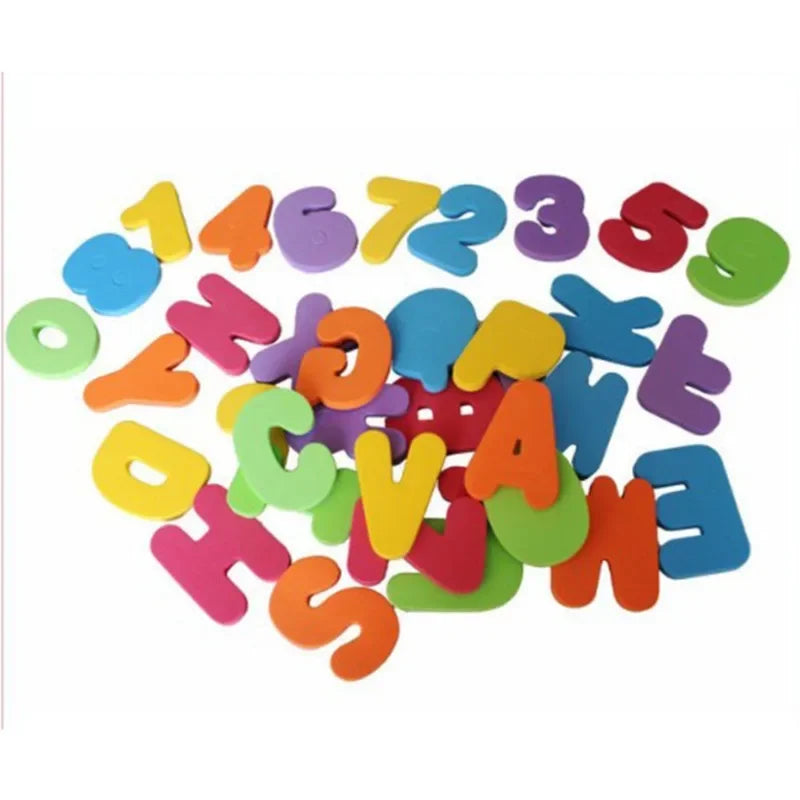 Zibblo Bath Letters & Numbers 36-Piece — Foam Alphabet Bath Toys for Kids