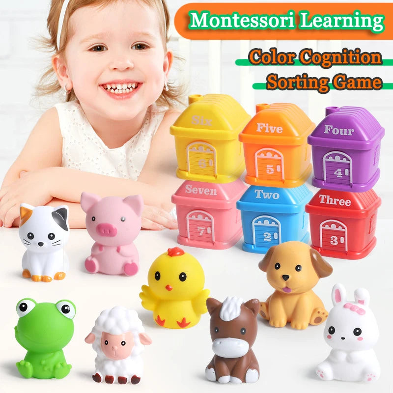 Zibblo Montessori Farm Animal Set 20-Piece — Educational Sorting Toy for Kids