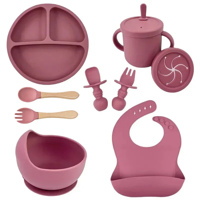 Zibblo Silicone Baby Feeding Set — Suction Plate, Bowl & Spoon for Toddlers