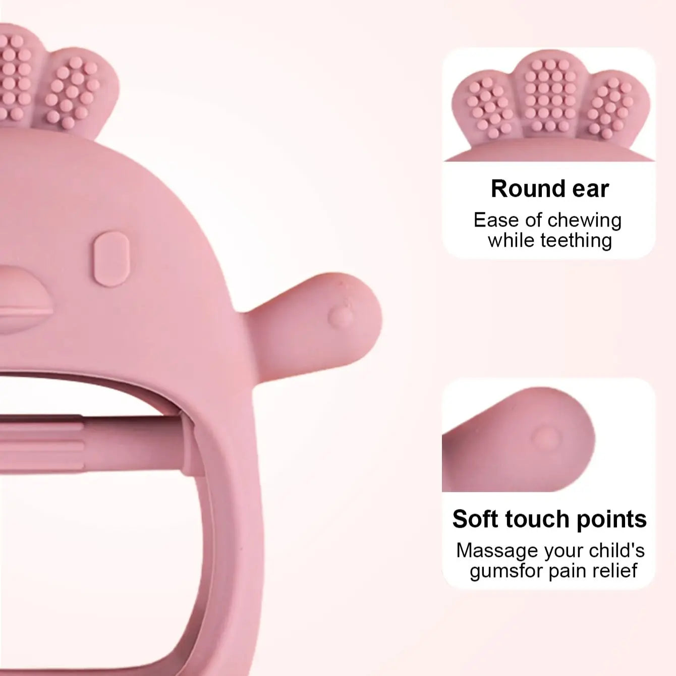 Zibblo Silicone Baby Teether Toy — Soft Food-Grade Teether for Infants