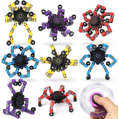 Zibblo Transformer Fidget Spinners 4-Pack — Sensory Stress Toy for Kids