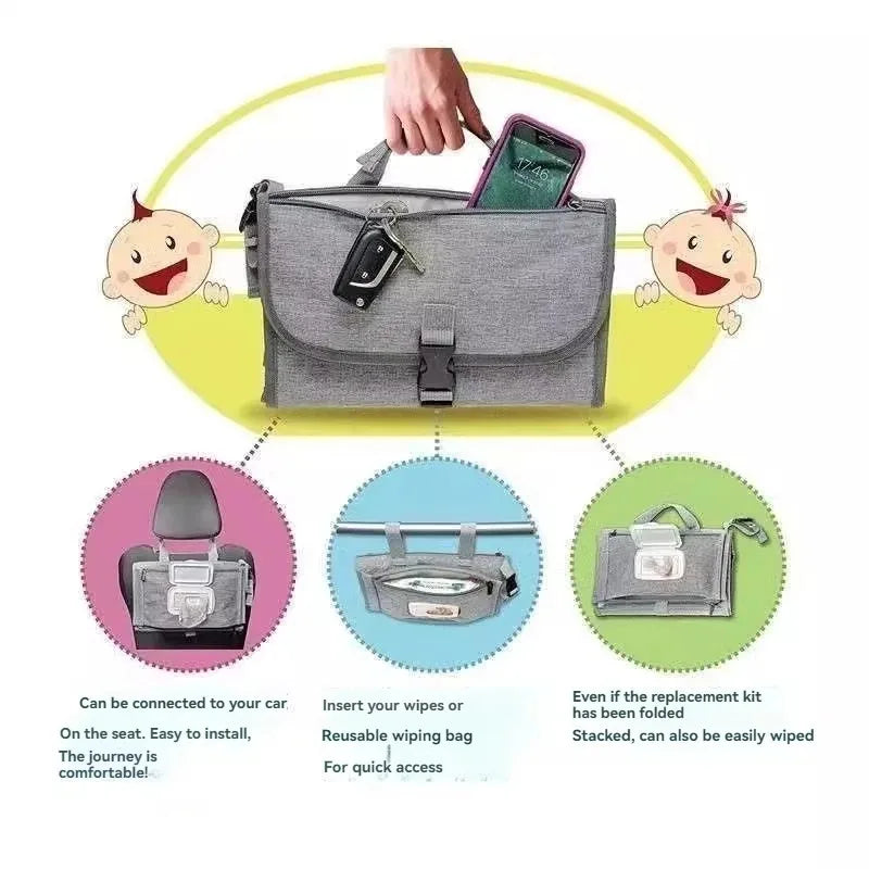 Zibblo Portable Diaper Changing Pad — Waterproof Foldable Travel Mat