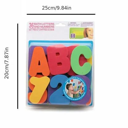 Zibblo Bath Letters & Numbers 36-Piece — Foam Alphabet Bath Toys for Kids