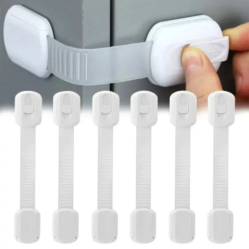Zibblo Baby Safety Locks 10-Pack — Adhesive Cabinet & Drawer Locks, No Drill