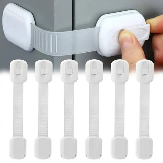 Zibblo Baby Safety Locks 10-Pack — Adhesive Cabinet & Drawer Locks, No Drill