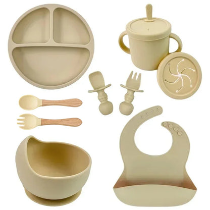 Zibblo Silicone Baby Feeding Set — Suction Plate, Bowl & Spoon for Toddlers