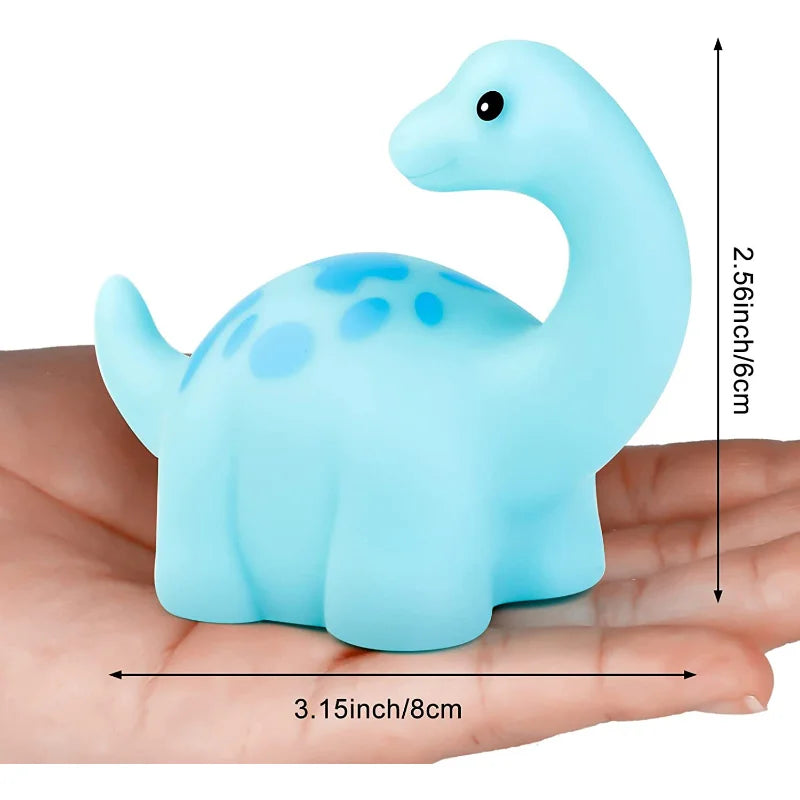 Zibblo Dinosaur Bath Toys 6-Pack — Water Squirt Toys for Toddlers