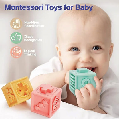 Zibblo Soft Building Blocks — Sensory Stacking Toy for Babies 6-12 Months