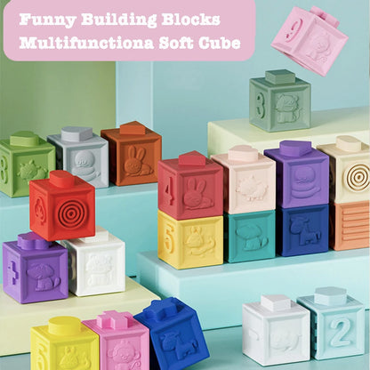 Zibblo Soft Building Blocks — Sensory Stacking Toy for Babies 6-12 Months
