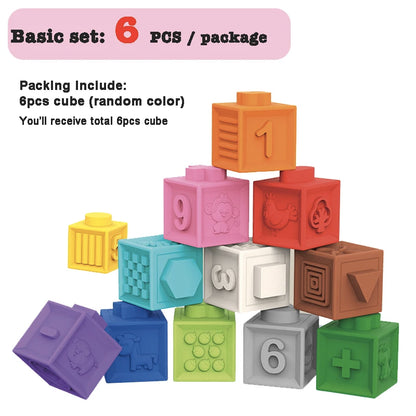 Zibblo Soft Building Blocks — Sensory Stacking Toy for Babies 6-12 Months