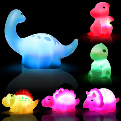Zibblo Dinosaur Bath Toys 6-Pack — Water Squirt Toys for Toddlers
