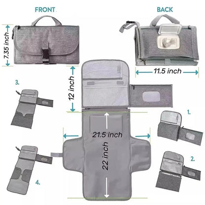 Zibblo Portable Diaper Changing Pad — Waterproof Foldable Travel Mat