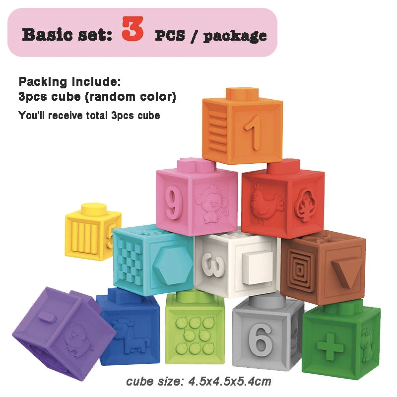Zibblo Soft Building Blocks — Sensory Stacking Toy for Babies 6-12 Months