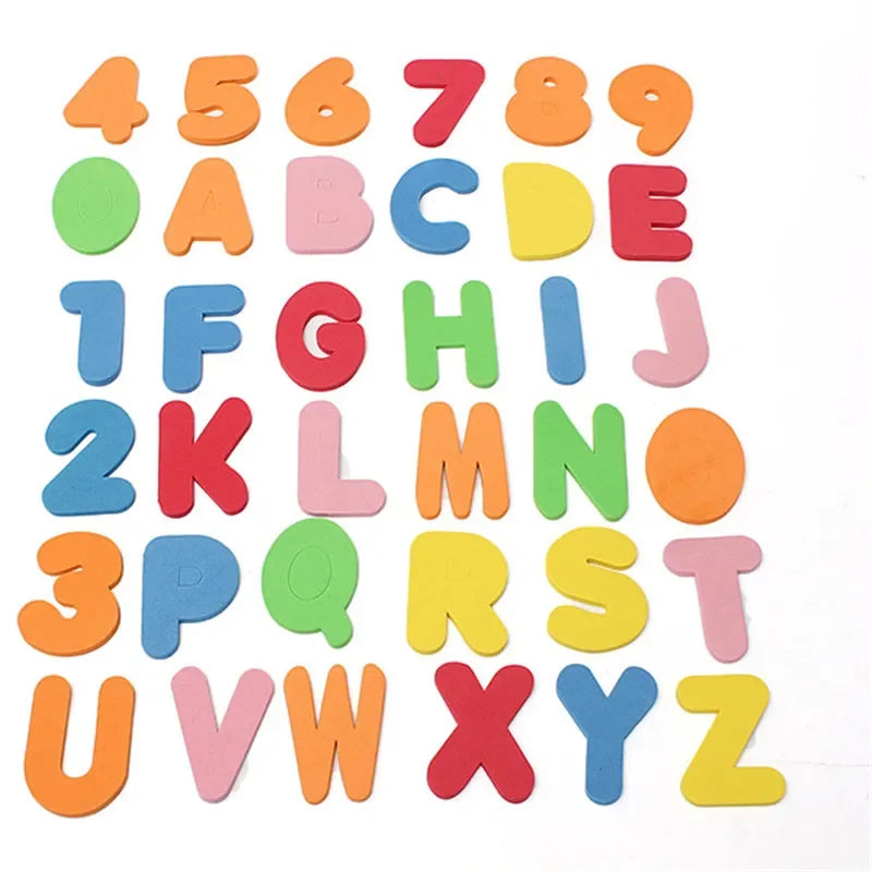 Zibblo Bath Letters & Numbers 36-Piece — Foam Alphabet Bath Toys for Kids