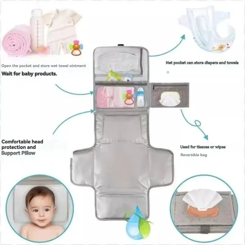 Zibblo Portable Diaper Changing Pad — Waterproof Foldable Travel Mat