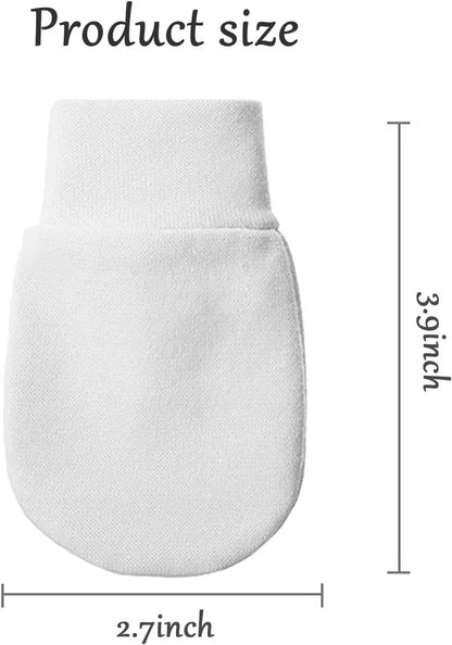 Zibblo No-Scratch Baby Mittens 6-Pack — Soft Cotton Mittens for Newborns