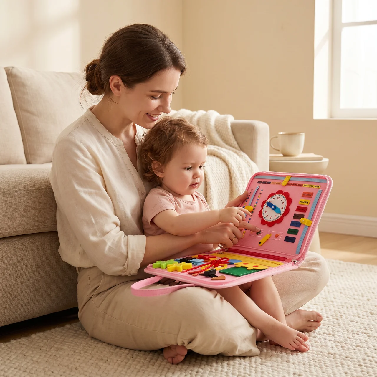 Zibblo Montessori Busy Board — Sensory & Fine Motor Learning Toy for Toddlers