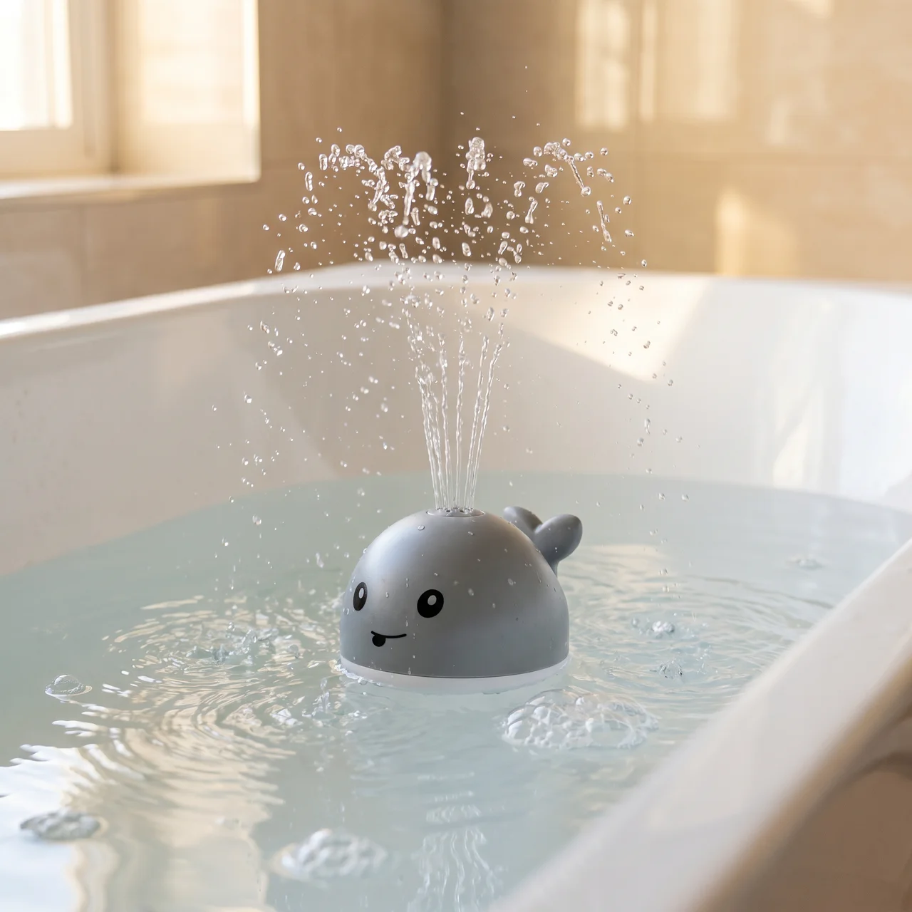 Zibblo Whale Bath Toy — Water Spray Bath Toy for Babies & Toddlers