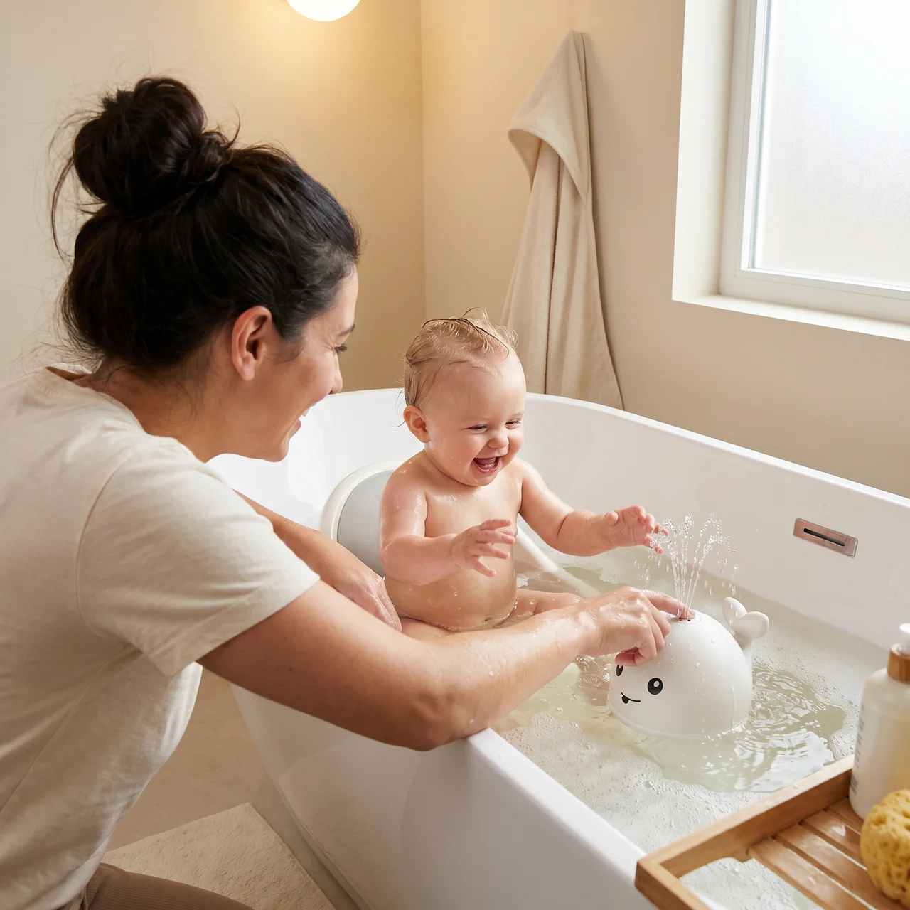 Zibblo Whale Bath Toy — Water Spray Bath Toy for Babies & Toddlers