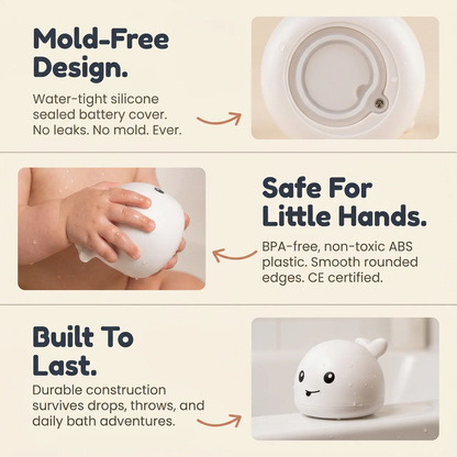 Zibblo Whale Bath Toy — Water Spray Bath Toy for Babies & Toddlers