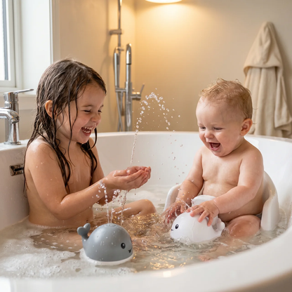 Zibblo Whale Bath Toy — Water Spray Bath Toy for Babies & Toddlers