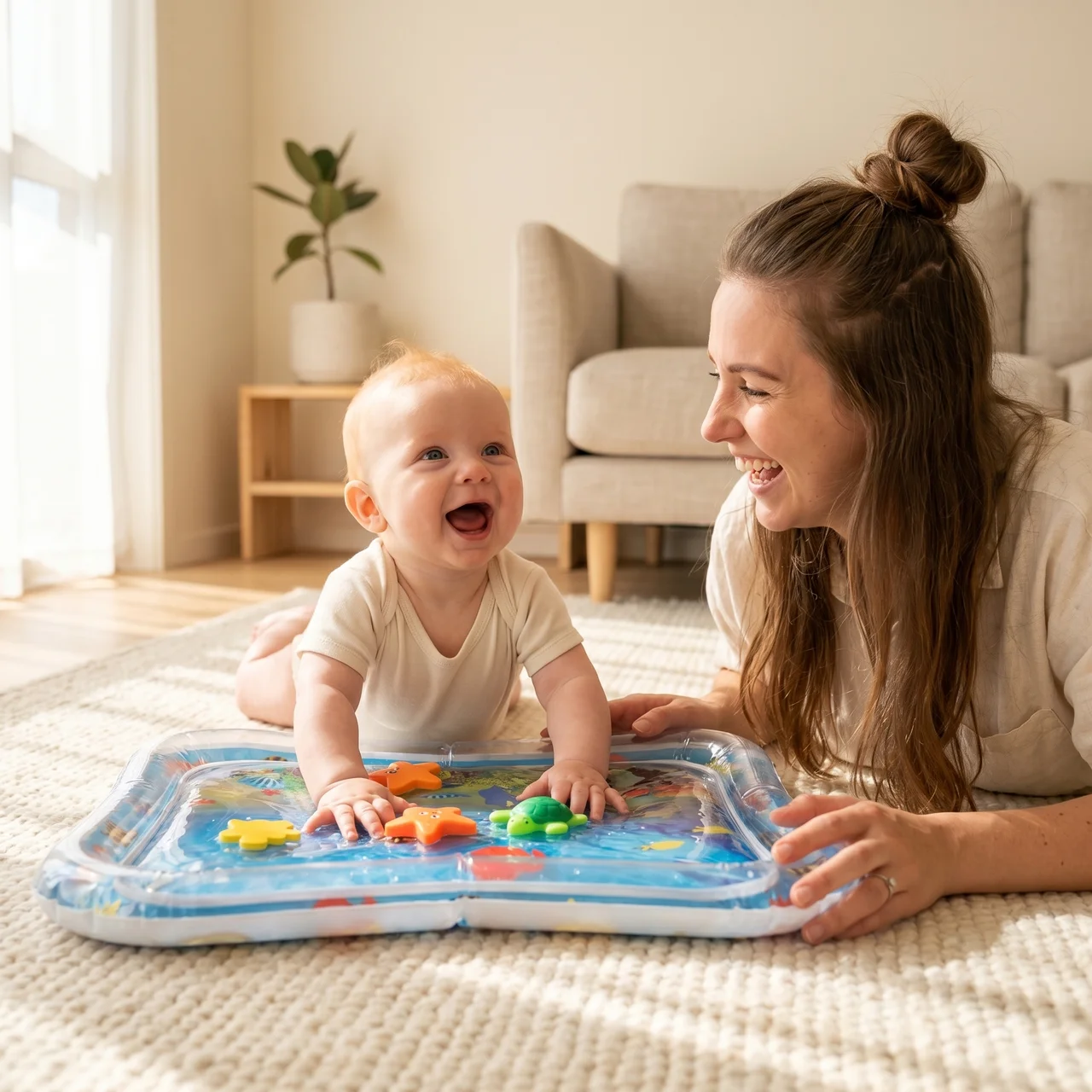 Zibblo Tummy Time Mat — Inflatable Water Play Mat for Babies