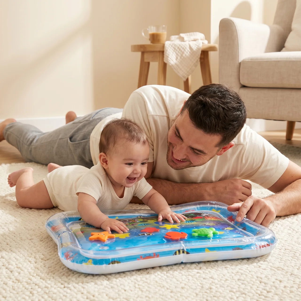 Zibblo Tummy Time Mat — Inflatable Water Play Mat for Babies