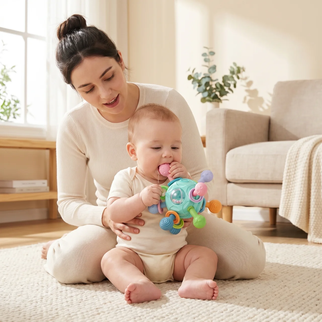 Zibblo Sensory Teething Toy — Soft Silicone Teether for Babies