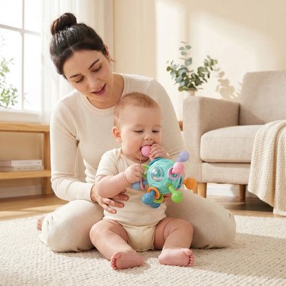Zibblo Sensory Teething Toy — Soft Silicone Teether for Babies