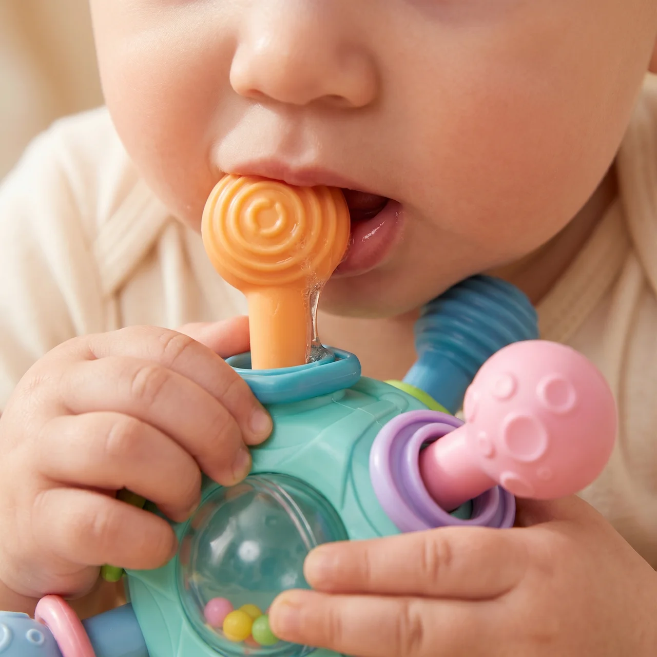 Zibblo Sensory Teething Toy — Soft Silicone Teether for Babies