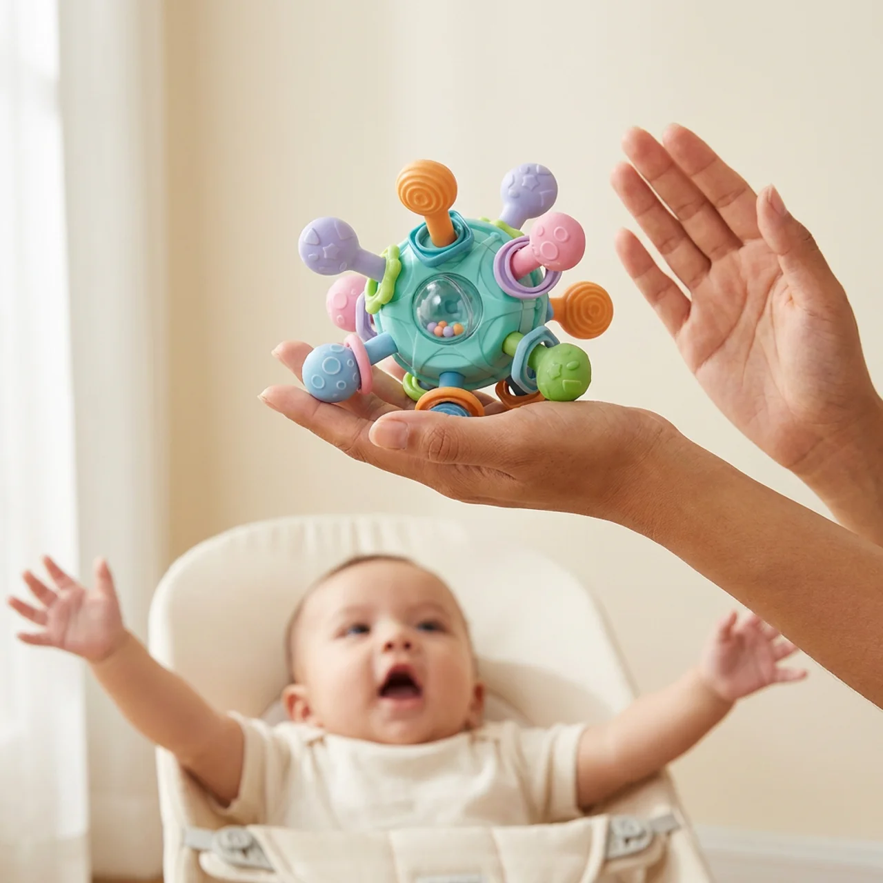 Zibblo Sensory Teething Toy — Soft Silicone Teether for Babies