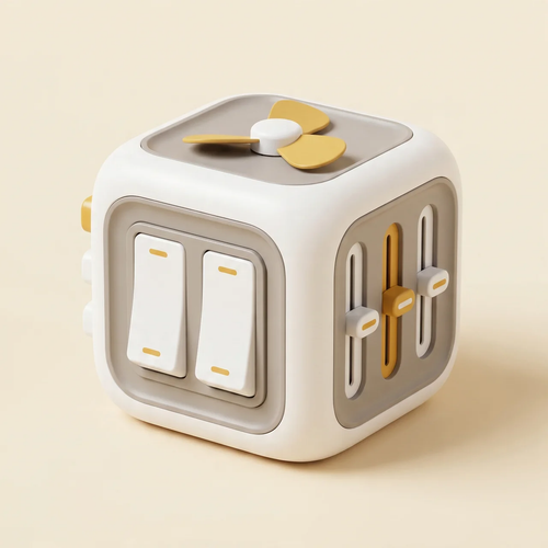 Zibblo Montessori Busy Cube — Sensory Activity & Fine Motor Toy for Toddlers