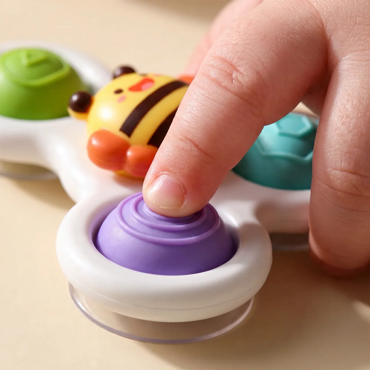 Zibblo Suction Cup Fidget Spinner — Sensory Spinning Toy for Toddlers & Kids