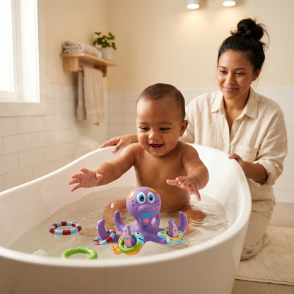 Zibblo Octopus Bath Toy — Floating Water Toy for Babies & Toddlers