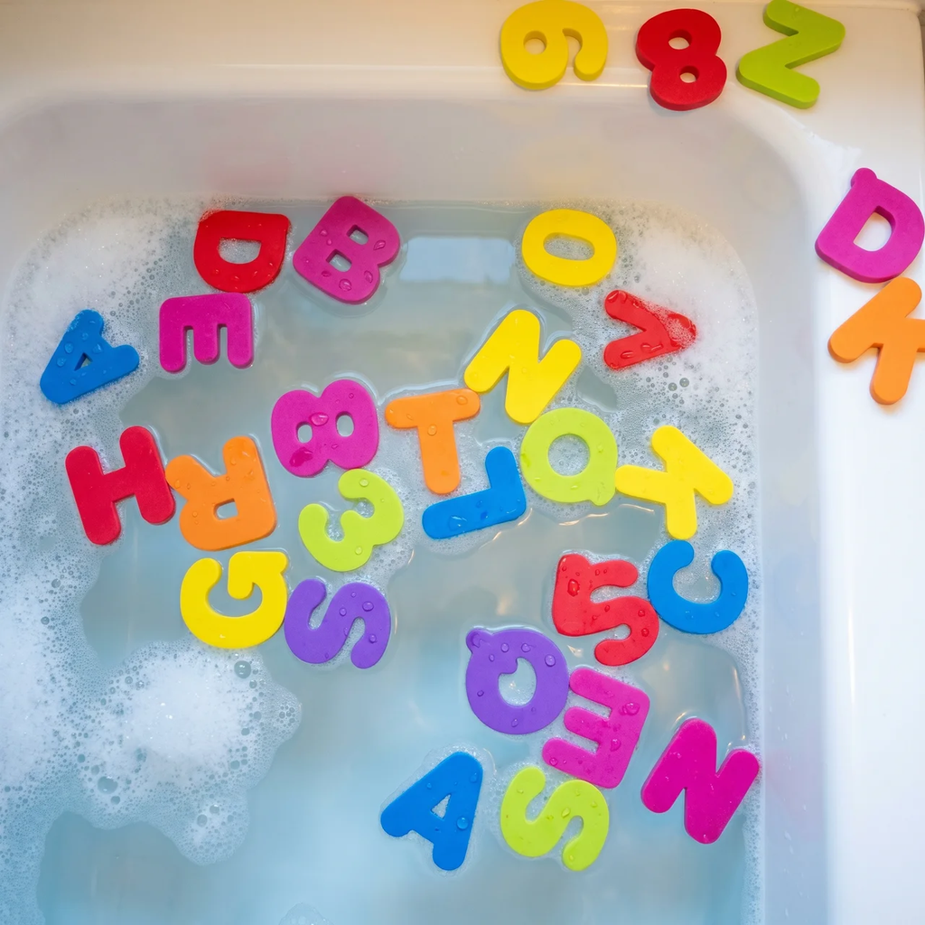 Zibblo Bath Letters & Numbers 36-Piece — Foam Alphabet Bath Toys for Kids