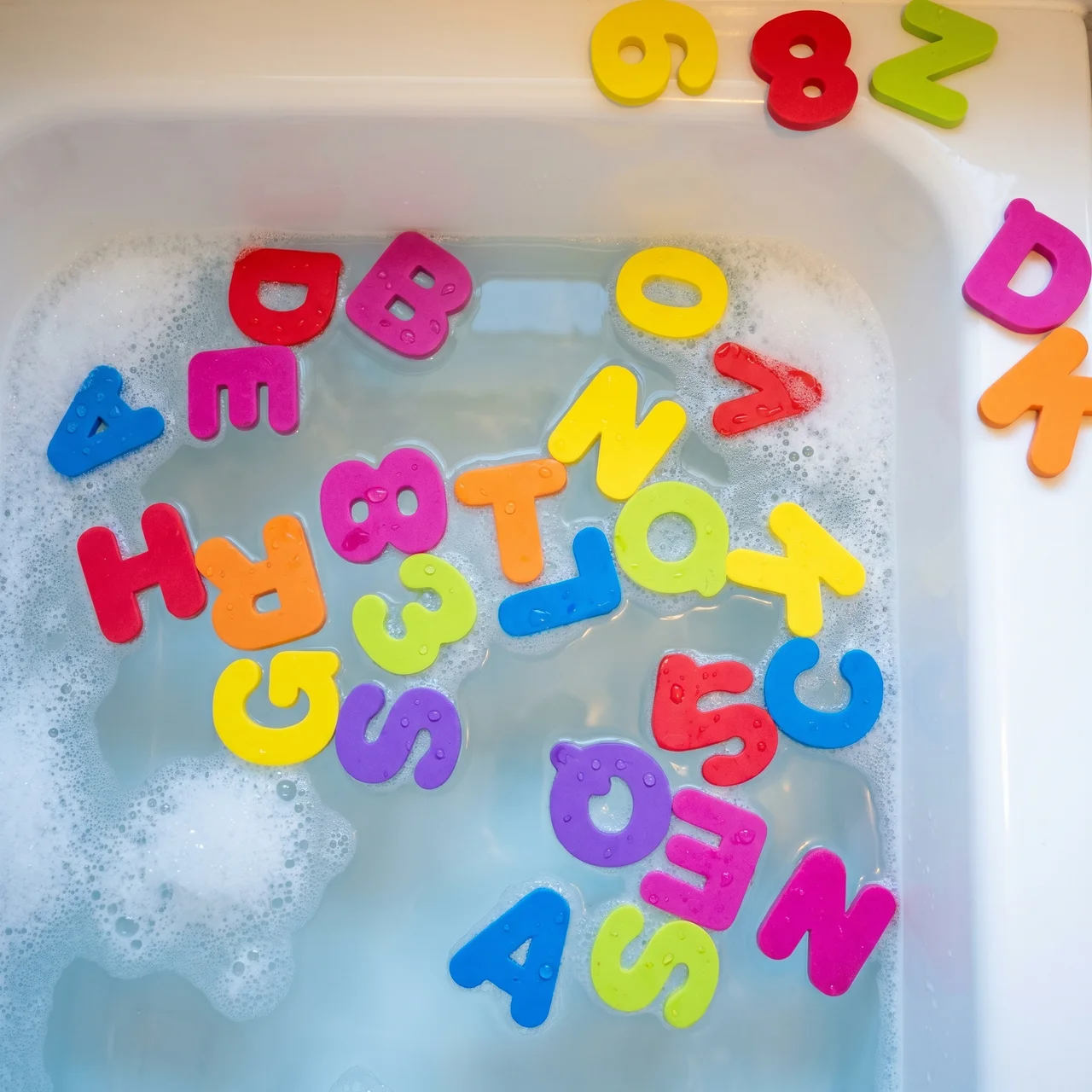 Zibblo Bath Letters & Numbers 36-Piece — Foam Alphabet Bath Toys for Kids