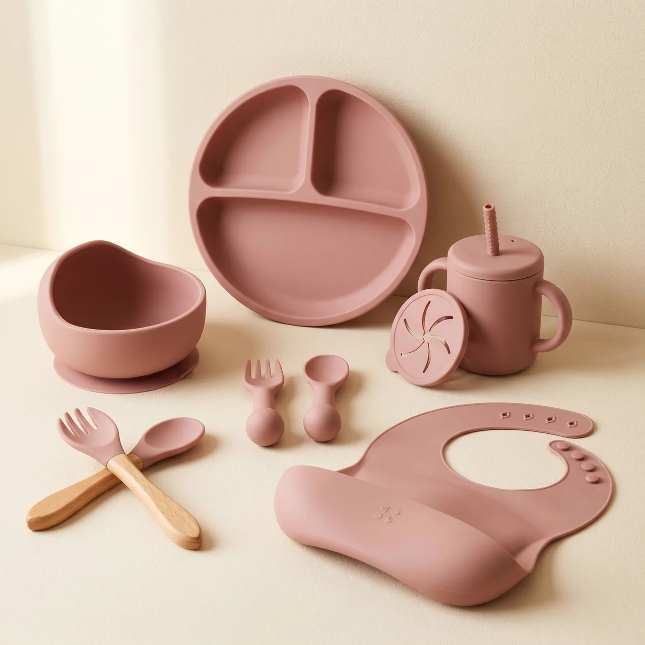 Zibblo Silicone Baby Feeding Set — Suction Plate, Bowl & Spoon for Toddlers