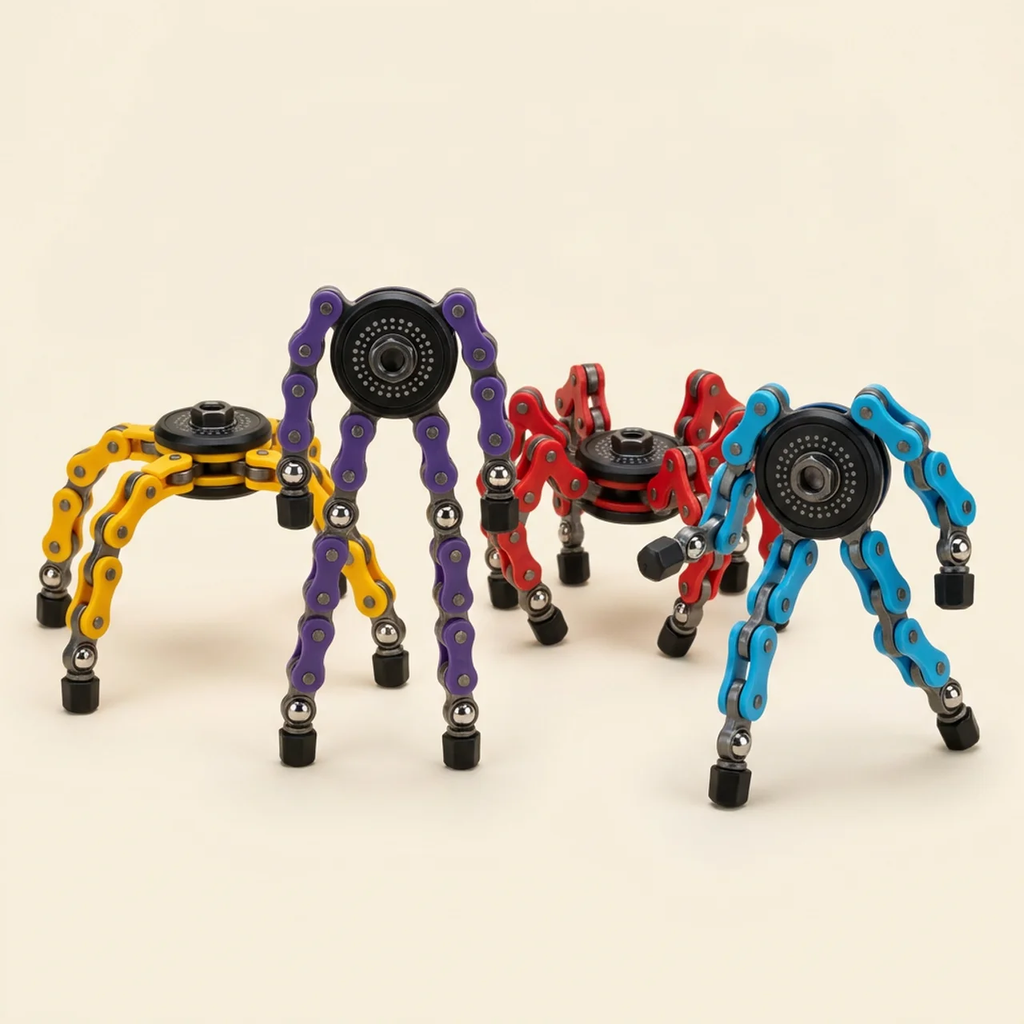 Zibblo Transformer Fidget Spinners 4-Pack — Sensory Stress Toy for Kids