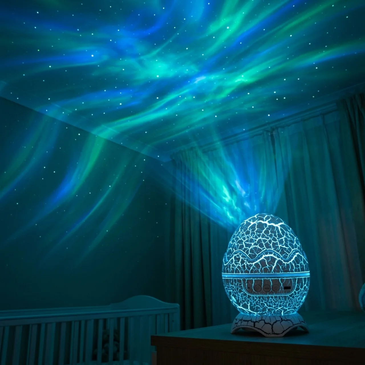 Zibblo Dinosaur Egg Galaxy Projector — Kids Night Light & Star Projector