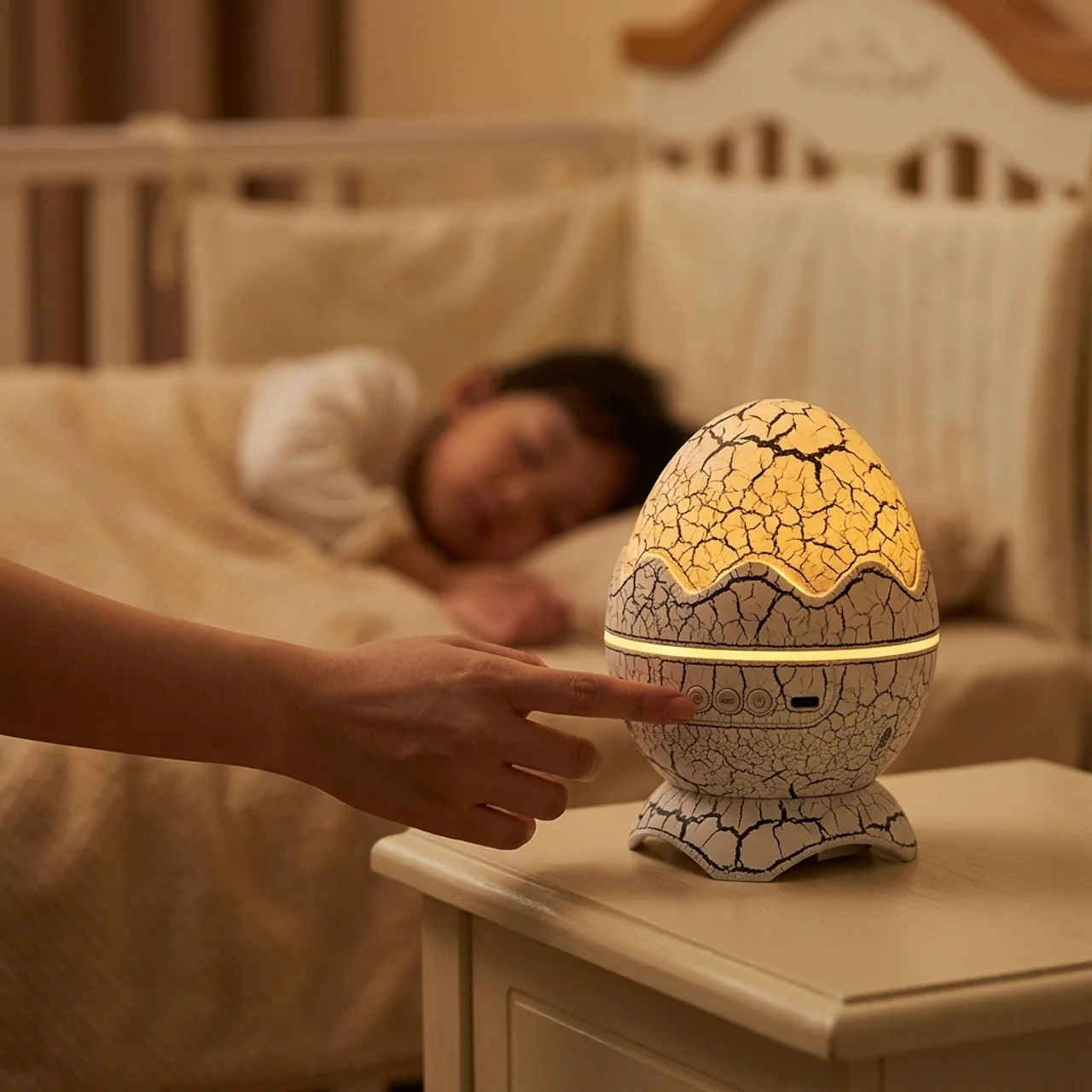 Zibblo Dinosaur Egg Galaxy Projector — Kids Night Light & Star Projector