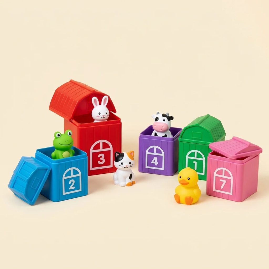 Zibblo Montessori Farm Animal Set 20-Piece — Educational Sorting Toy for Kids