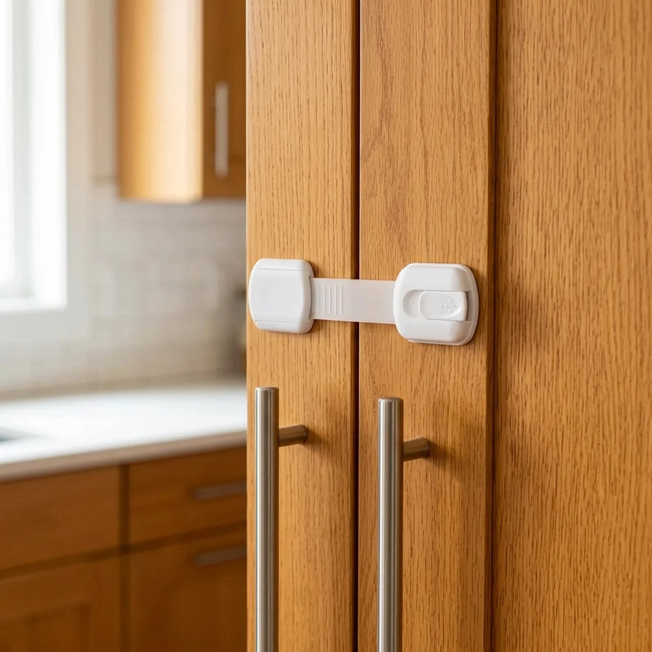 Zibblo Baby Safety Locks 10-Pack — Adhesive Cabinet & Drawer Locks, No Drill