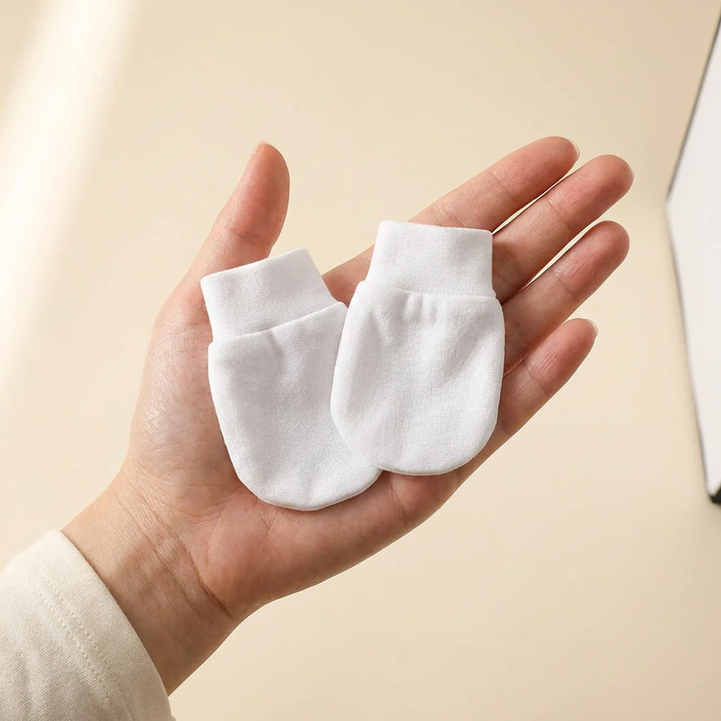 Zibblo No-Scratch Baby Mittens 6-Pack — Soft Cotton Mittens for Newborns